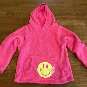 Funkee Fuzzees! Girl’s Smiley Face Fuzzy Hoodie - Size S/M